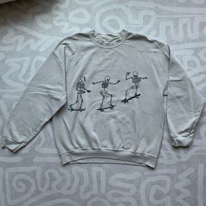 Urban Outfitters Skeleton Skateboard Crewneck Sweater